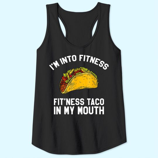 Mens Fitness Taco Funny Mexican Gym Tank Top for Taco Lovers