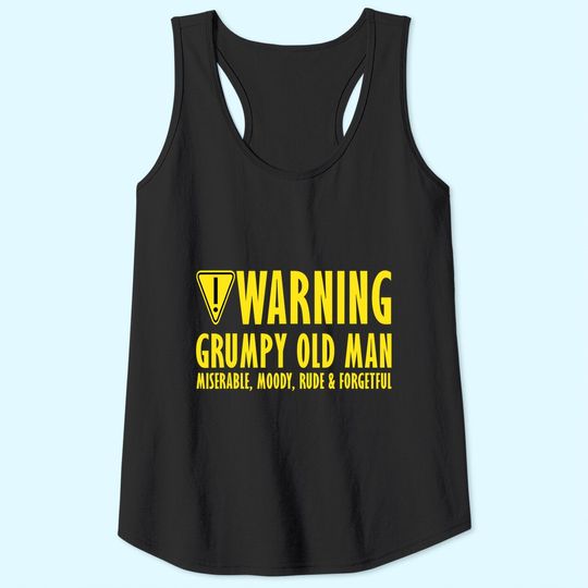 Men's Tank Top Warning Grumpy Old Man