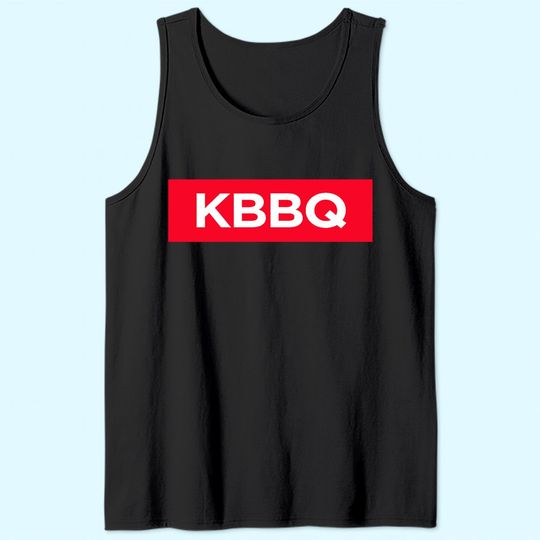Korean Barbecue KBBQ BBQ Box Red Logo Asian Food Lover Spicy Tank Top