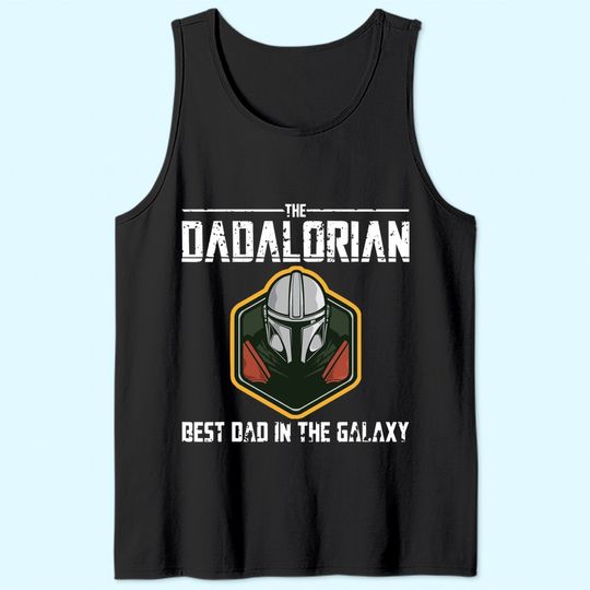Mens Retro The Dadalorian Graphic Father's Day Tees Vintage Best Tank Top