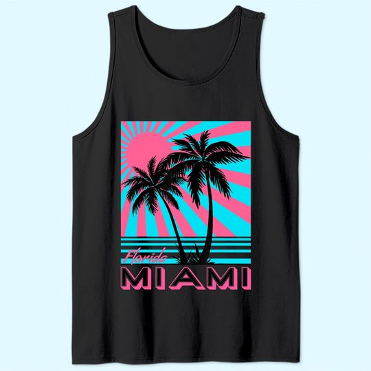 Miami Men's Tank Top Florida Palm Trees