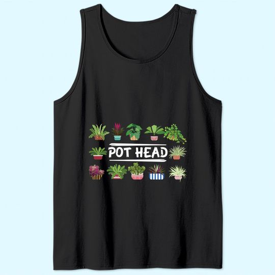 Gardening Potted Plant Pot Head Tank Top