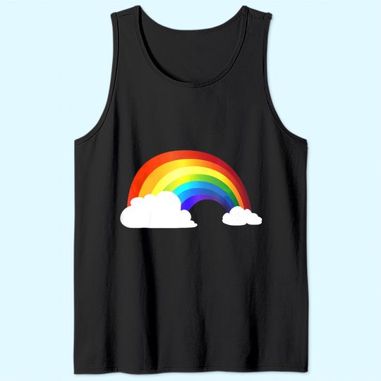 Rainbow Tank Top - Shiny Rainbow in the Clouds
