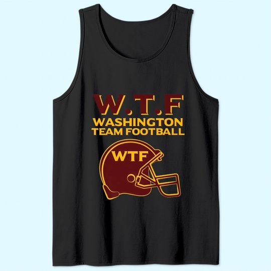 Washington Team Football Fan WTF Helmet Logo Adult Premium Tank Top