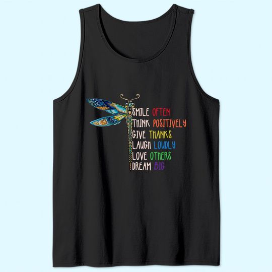 Motivation Inspiration Cute Dragonfly Tank Top