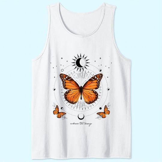 Monarch Butterfly Celestial Butterfly Sun Moon Phase Gift Tank Top