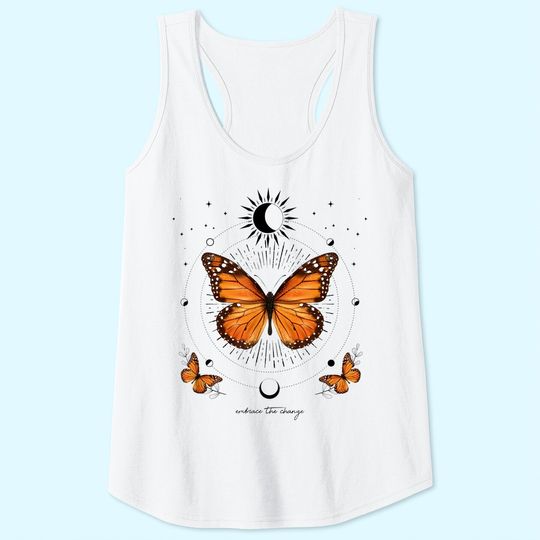 Monarch Butterfly Celestial Butterfly Sun Moon Phase Gift Tank Top