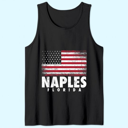 Naples Florida American Flag Tank Top