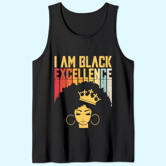 Retro Vintage Black Excellence African Pride History Month Tank Top