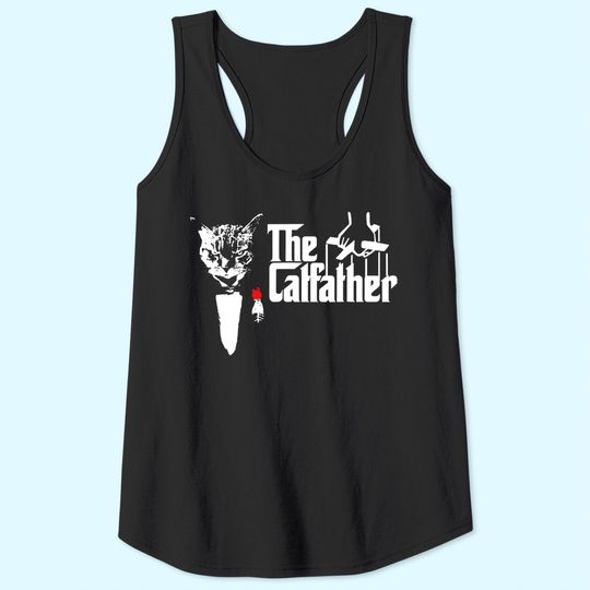 The CatFather Tank Top, Father Of Cats Tank Top, Cat Dad