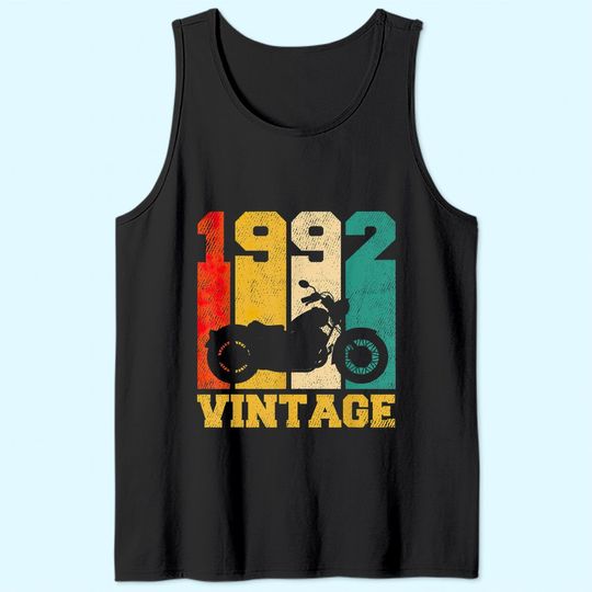 29 Years Old Gifts Vintage 1992 Motorcycle 29th Birthday Tank Top