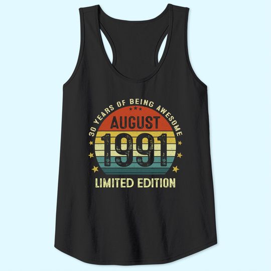 30 Year Old Vintage August 1991 Limited Edition Tank Top