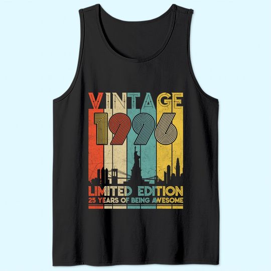 Vintage Made in 1996 Tank Top - 25th Birthday Tank Top