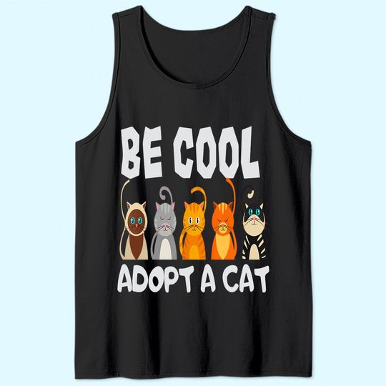 Adopt A Cat Animal Shelter Cat Rescue Tank Top