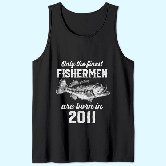 Gift for 10 Years Old: Fishing Fisherman 2011 10th Birthday Tank Top