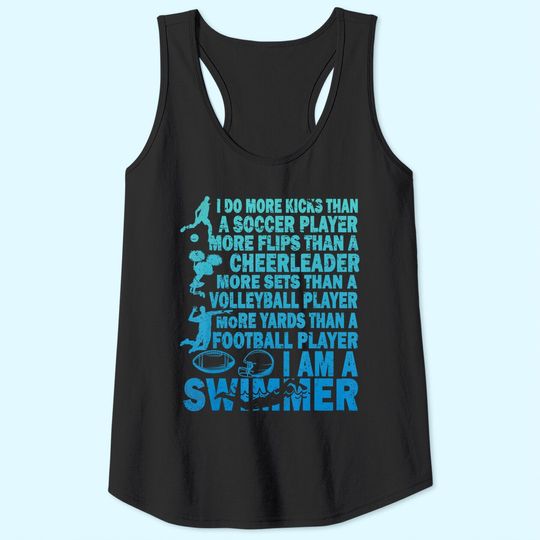 I Am A Swimmer Tee Swim Swimming Lover Cool Practice Tank Top
