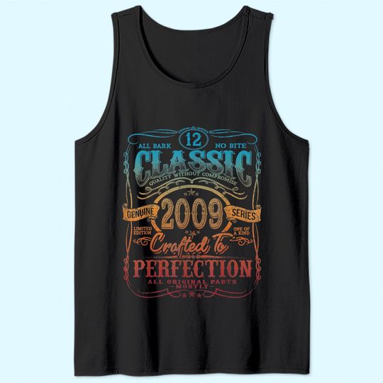 Vintage 2009 Limited Edition Gift 12th Birthday Tank Top