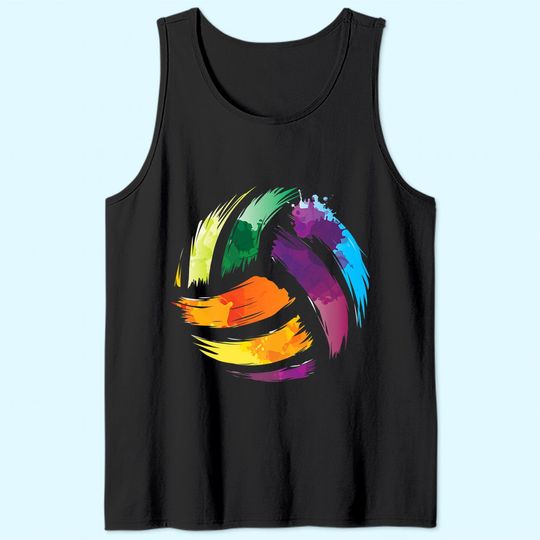 Colorful Volleyball Colorsplash Ball Tank Top