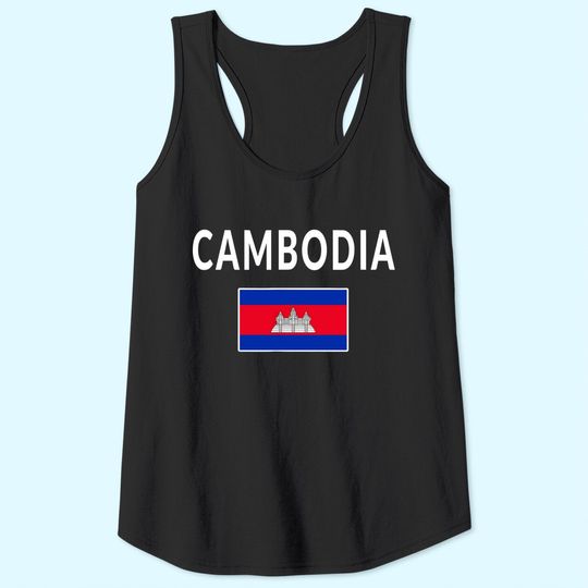 Cambodia Flag Tank Top