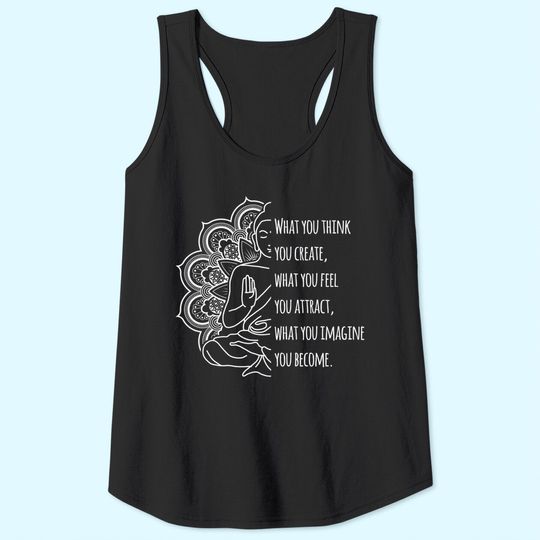 Law Of Attraction Spiritual Buddha Meditation Quote Tank Top