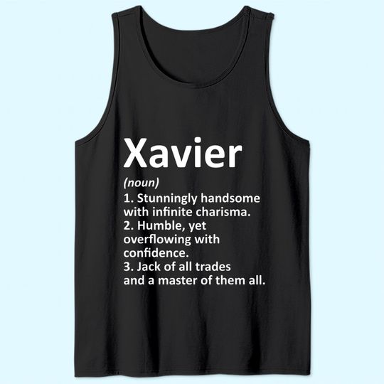 XAVIER Definition Personalized Name Birthday Gift Idea Tank Top