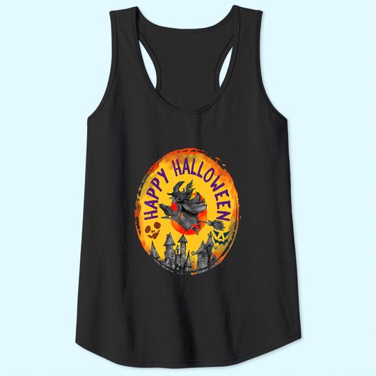 Spooky graphics about happy Halloween Tank Top