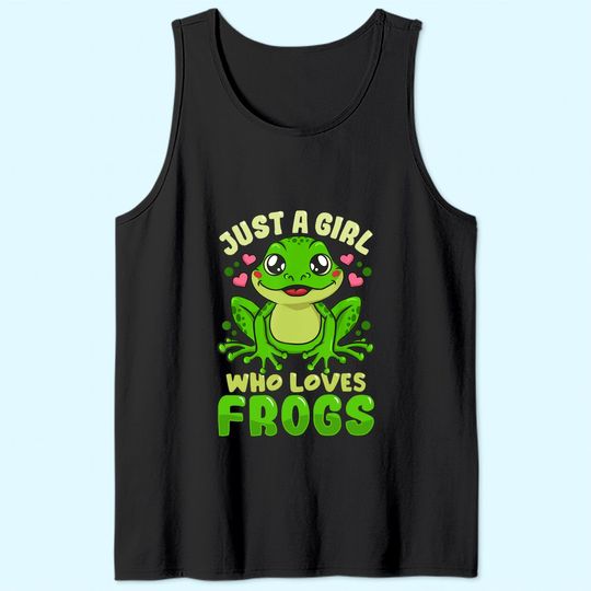 Just a Girl Who Loves Frogs  Frog Lover Gift Tank Top