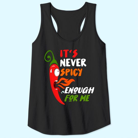 Chili Red Pepper Gift For Hot Spicy Food & Sauce Lover Tank Top