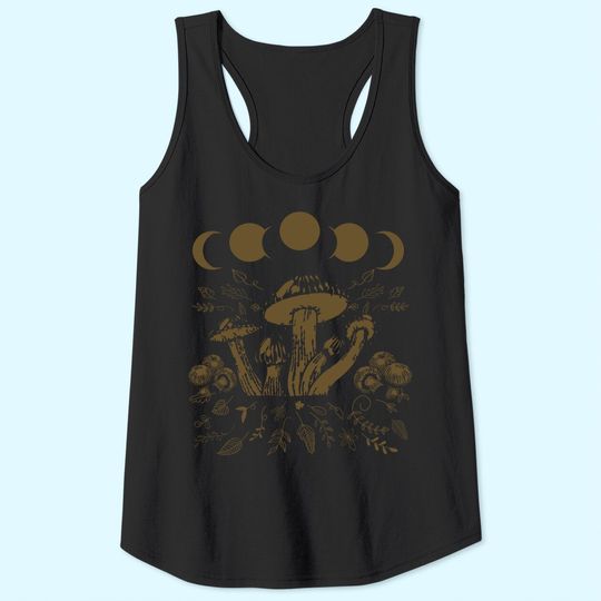 Goblincore Mushroom Foraging Alt Aesthetic Vintage Witchy Tank Top