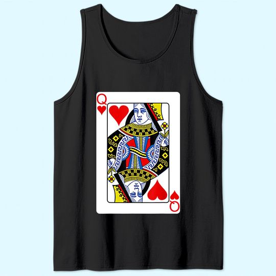 Playing Card Queen of Hearts Tank Top Valentine's Day Costume
