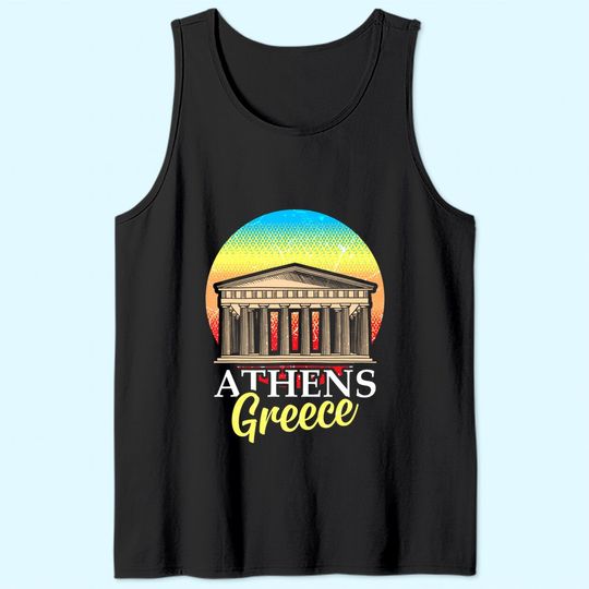 Athens Greece Greek City Acropolis Parthenon Tank Top