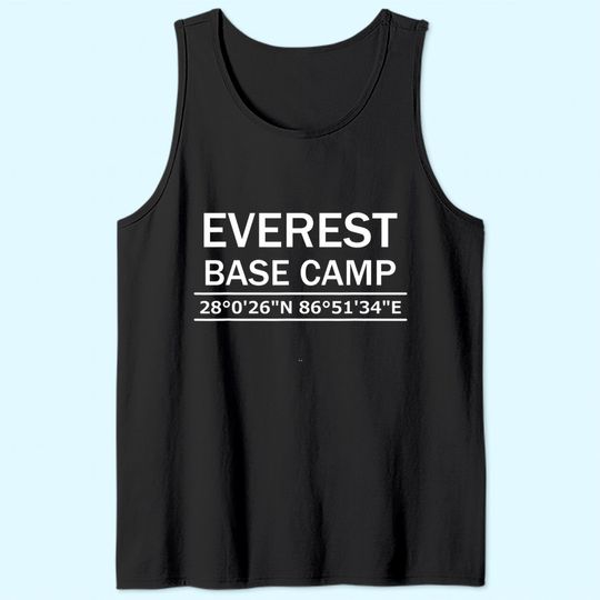 Mt Everest Base Camp Coordinates Tank Top