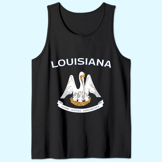 State Of Louisiana Flag Pelican La New Orleans Baton Rouge Tank Top