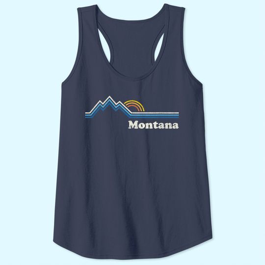 Montana Vintage Sunrise Mountains Tank Top