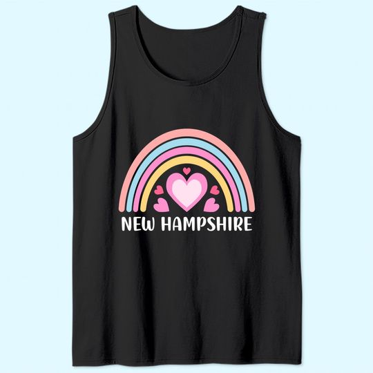 New Hampshire Rainbow Hearts Tank Top