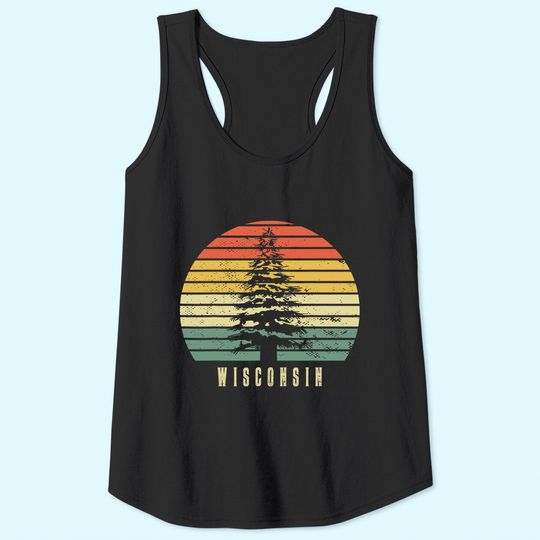 Wisconsin State Park Pine Tree Gift residents Tank Top