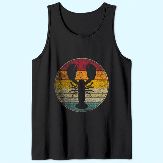 Lobster Fish Seafood Fishing Vintage Retro Style Tank Top