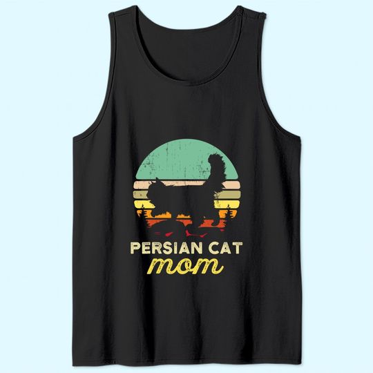 Retro Persian Cat Mom Gift Pet Owner Tank Top
