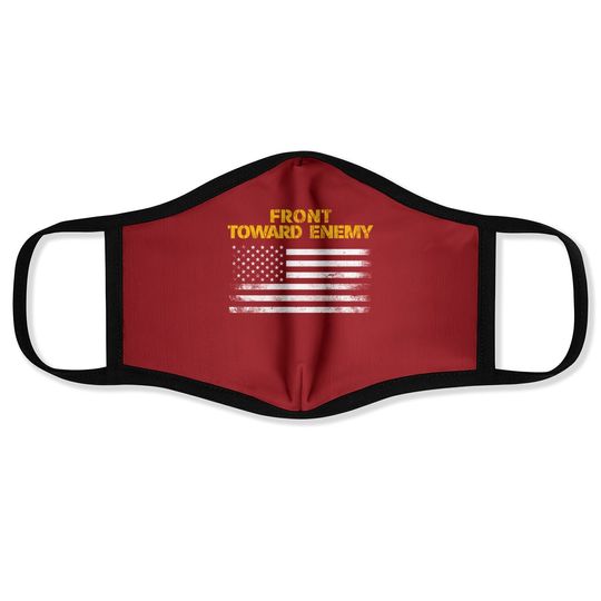 Front Toward Enemy Claymore Mine American Flag Face Mask