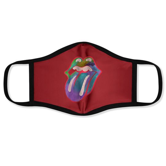 Rolling Stones  Colour Tongue Face Mask