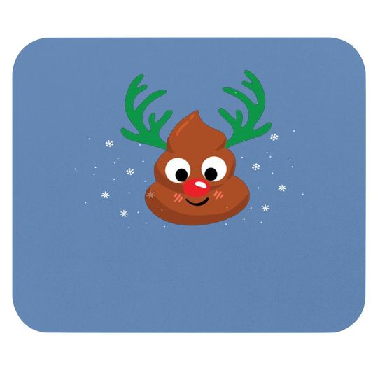 Christmas Poop Emoji Mouse Pads