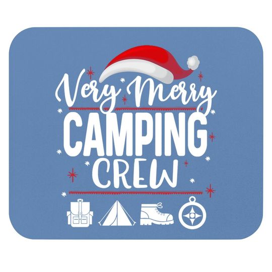 Very Merry Camping Crew Christmas Mouse Pads