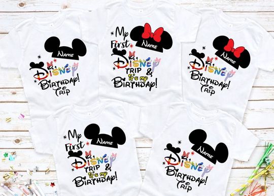 Family Disney Birthday Trip Disney Birthday Vacation Matching Family Custom T-Shirt