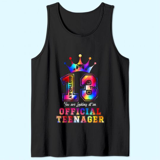  Teenager 13 Years Old 13th Birthday Gamer Tank Top