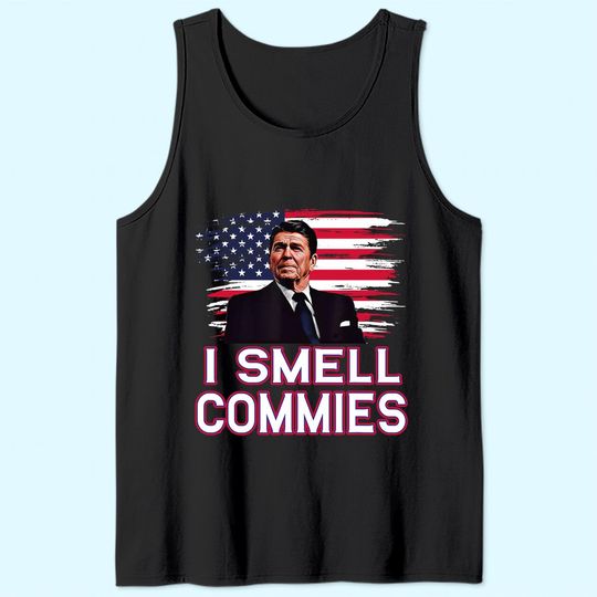 Ronald Reagan I Smell Commies Republican Democrats USA Tank Top