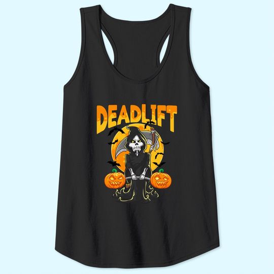 Funny Deadlift Bodybuilder Halloween Workout Tank Top