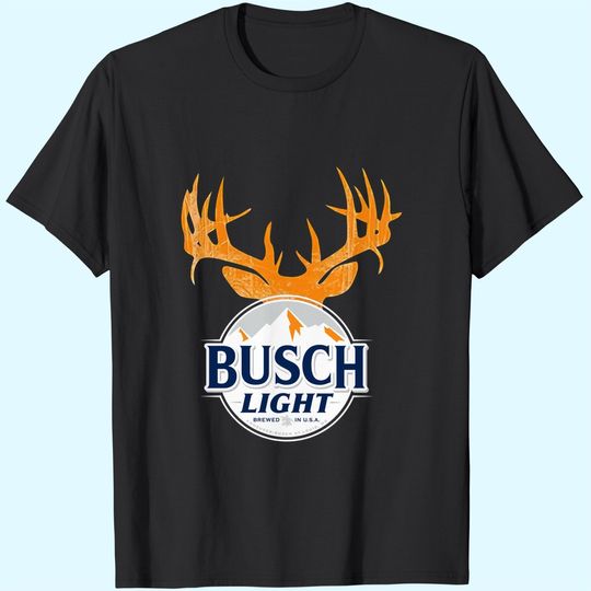 Light Beer Hunter Orange Buck Horns T-Shirt