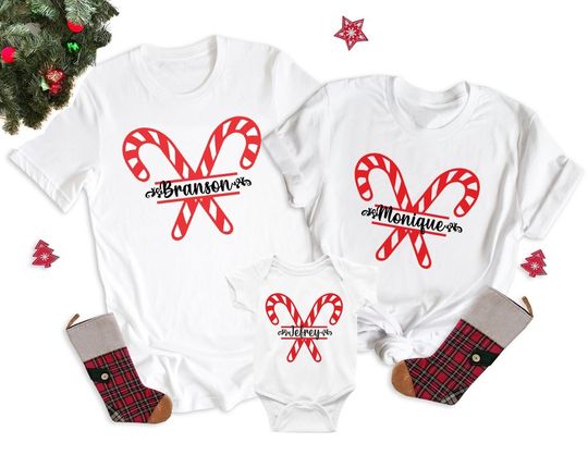 Personalized Matching Family Christmas Custom T-Shirt