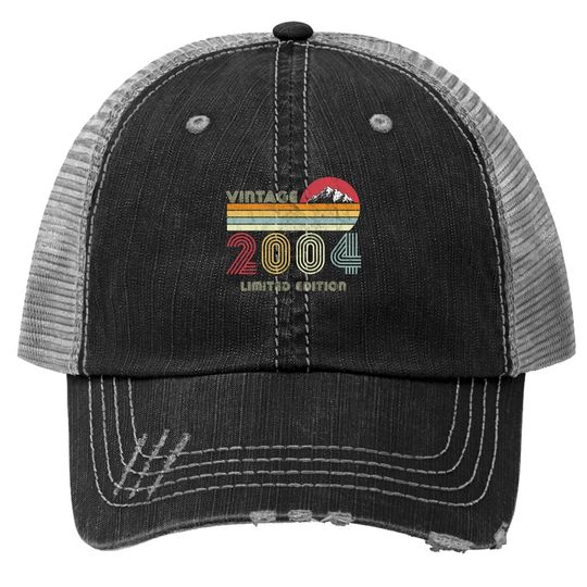 17 Year Old Gifts Vintage 2004 Limited Edition 17th Birthday Trucker Hat