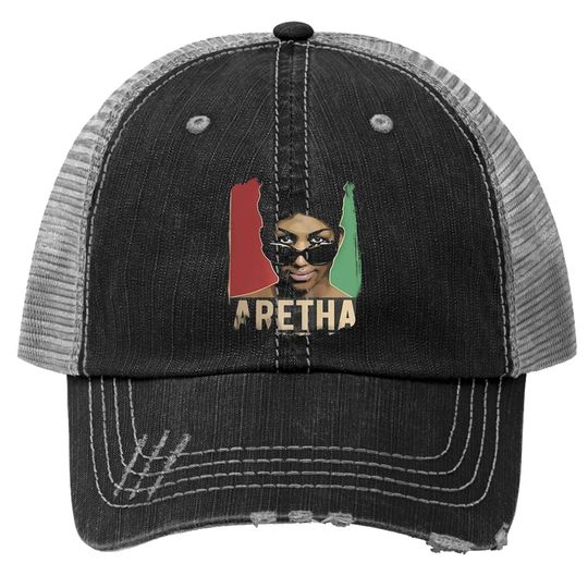 Aretha Franklin Trucker Hat Classic Short Sleeve Trucker Hat Trucker Hat Tops